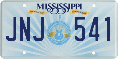MS license plate JNJ541