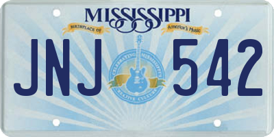 MS license plate JNJ542