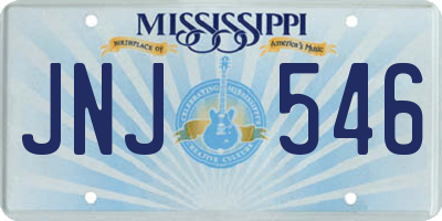 MS license plate JNJ546