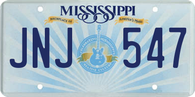 MS license plate JNJ547