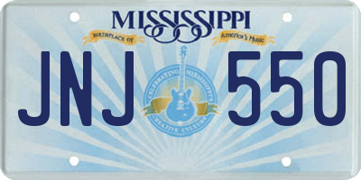 MS license plate JNJ550