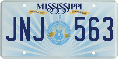 MS license plate JNJ563