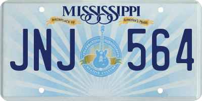 MS license plate JNJ564