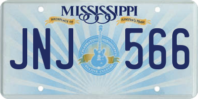 MS license plate JNJ566