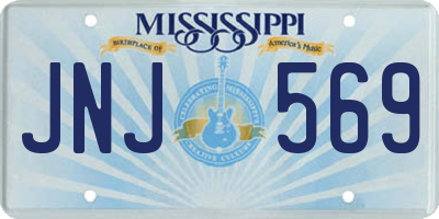 MS license plate JNJ569