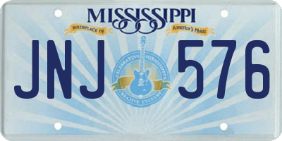 MS license plate JNJ576