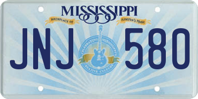 MS license plate JNJ580