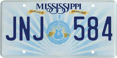 MS license plate JNJ584