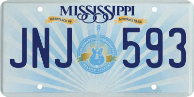 MS license plate JNJ593
