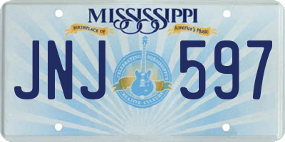 MS license plate JNJ597