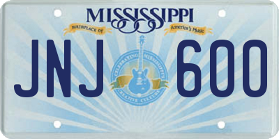 MS license plate JNJ600