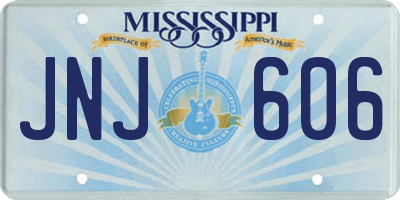 MS license plate JNJ606