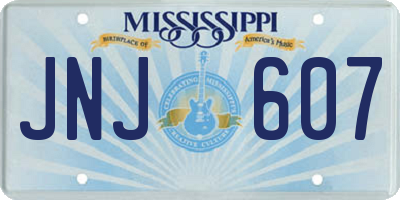 MS license plate JNJ607