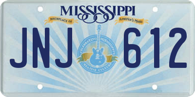 MS license plate JNJ612