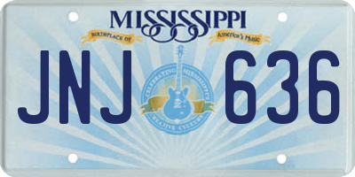 MS license plate JNJ636