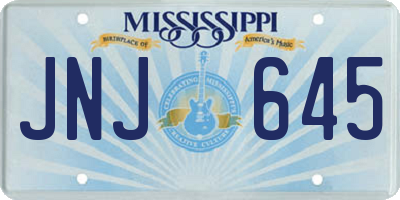 MS license plate JNJ645