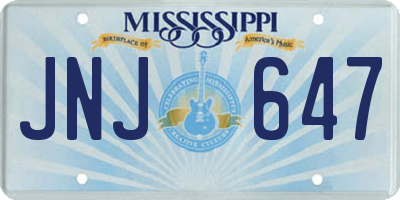 MS license plate JNJ647