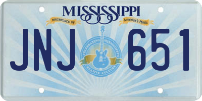 MS license plate JNJ651