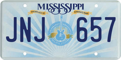 MS license plate JNJ657