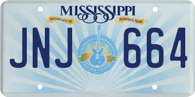 MS license plate JNJ664