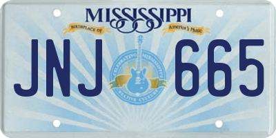 MS license plate JNJ665