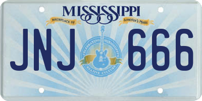 MS license plate JNJ666