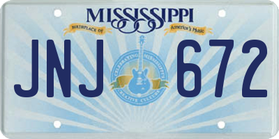 MS license plate JNJ672