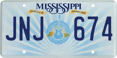 MS license plate JNJ674
