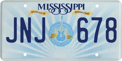 MS license plate JNJ678