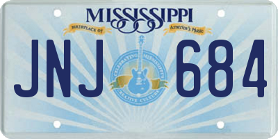 MS license plate JNJ684