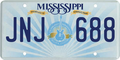 MS license plate JNJ688