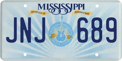 MS license plate JNJ689