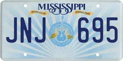 MS license plate JNJ695