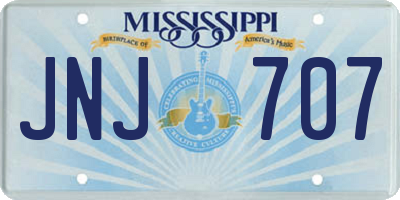 MS license plate JNJ707