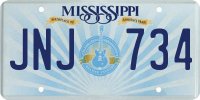 MS license plate JNJ734