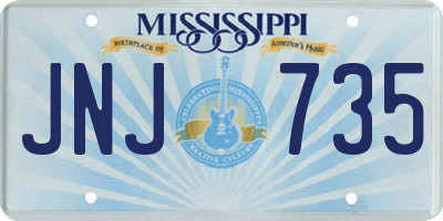 MS license plate JNJ735