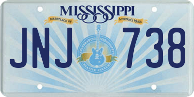 MS license plate JNJ738
