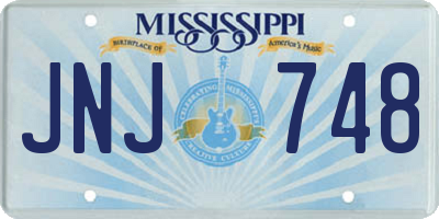 MS license plate JNJ748