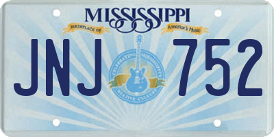 MS license plate JNJ752