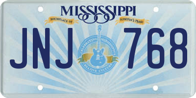 MS license plate JNJ768