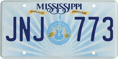 MS license plate JNJ773
