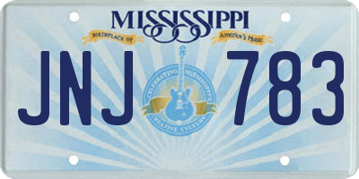 MS license plate JNJ783