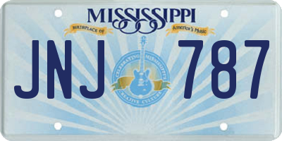 MS license plate JNJ787