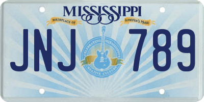 MS license plate JNJ789