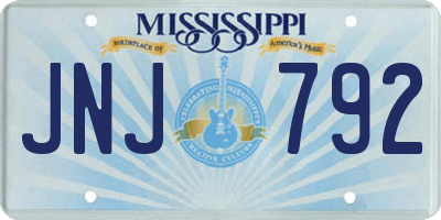 MS license plate JNJ792