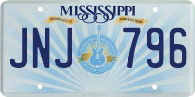 MS license plate JNJ796