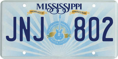 MS license plate JNJ802