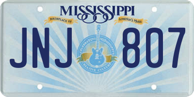 MS license plate JNJ807