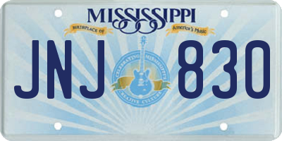 MS license plate JNJ830