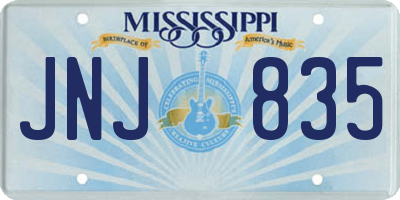 MS license plate JNJ835